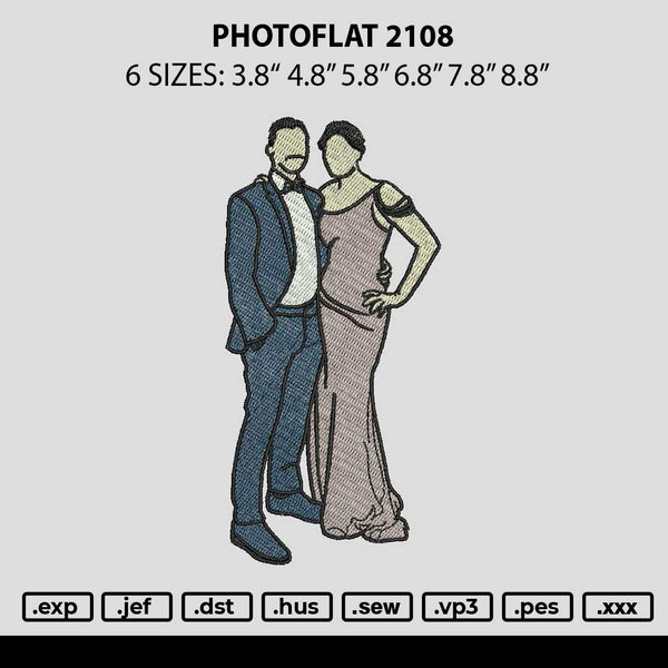 Photoflat 2108 Embroidery File 6 sizes