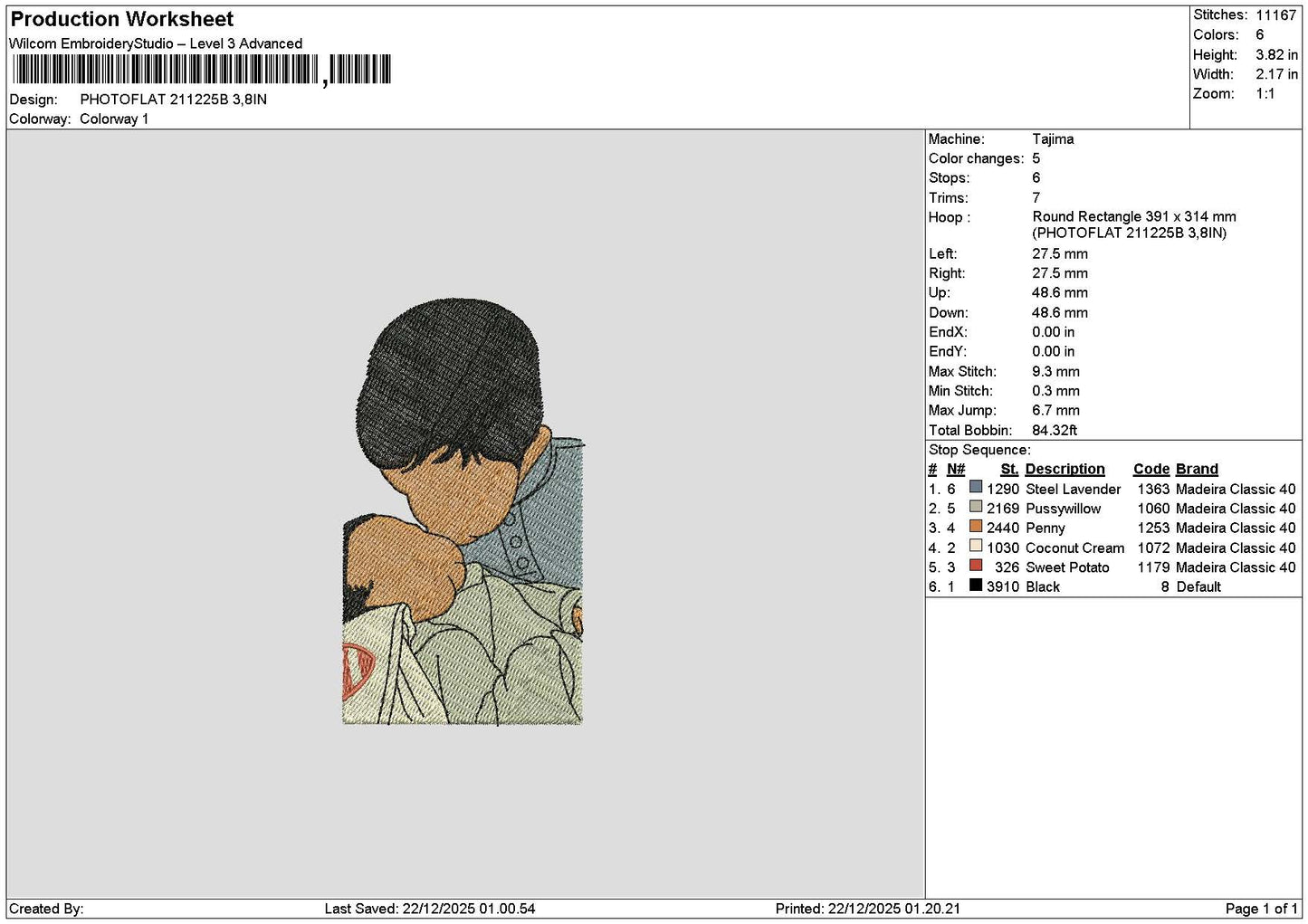 Photoflat 2112b Embroidery File 6 sizes