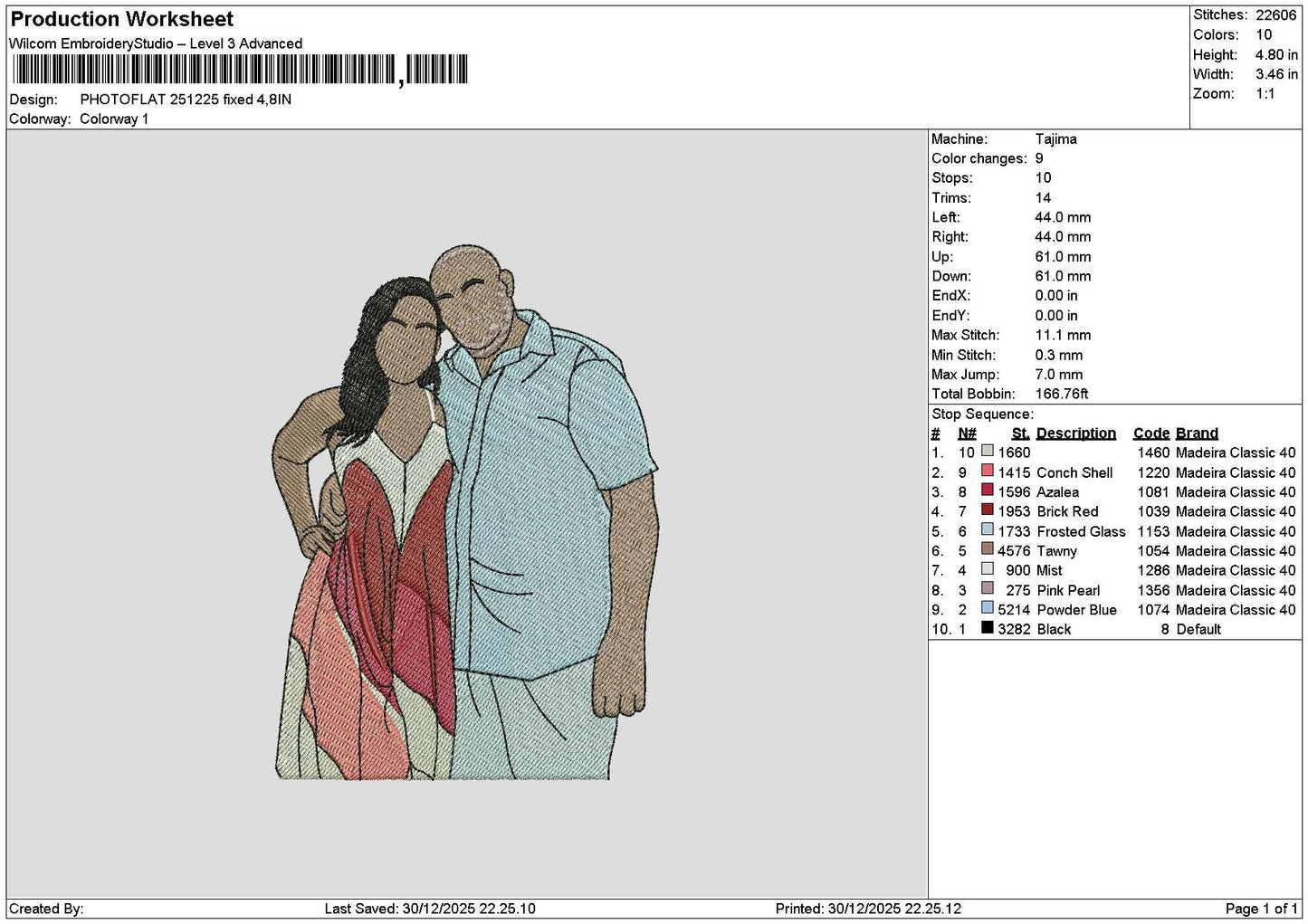 Photoflat 2512 Embroidery File 6 sizes