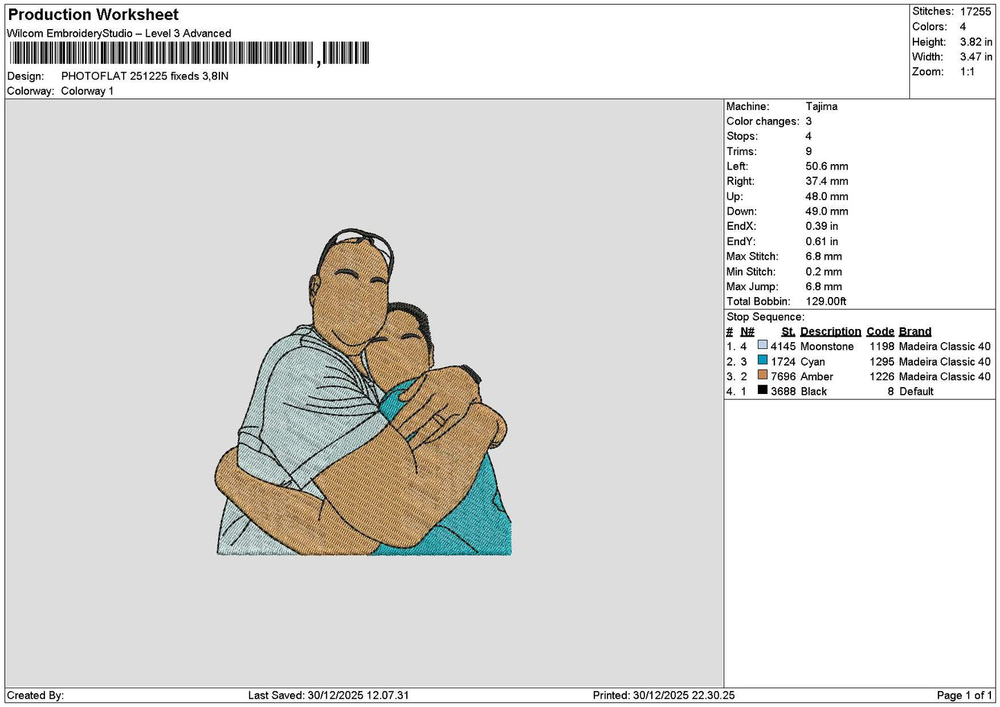 Photoflat 2512b Embroidery File 6 sizes