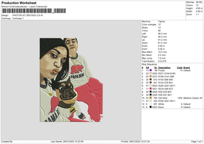 Photoflat 2601 Embroidery File 6 sizes