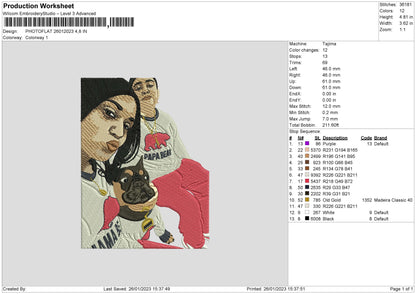 Photoflat 2601 Embroidery File 6 sizes