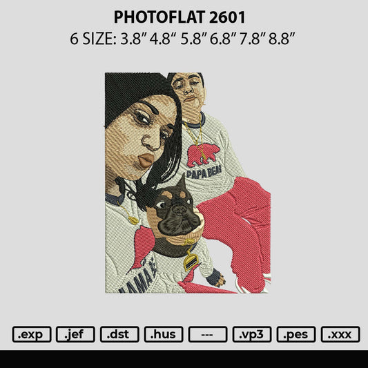Photoflat 2601 Embroidery File 6 sizes