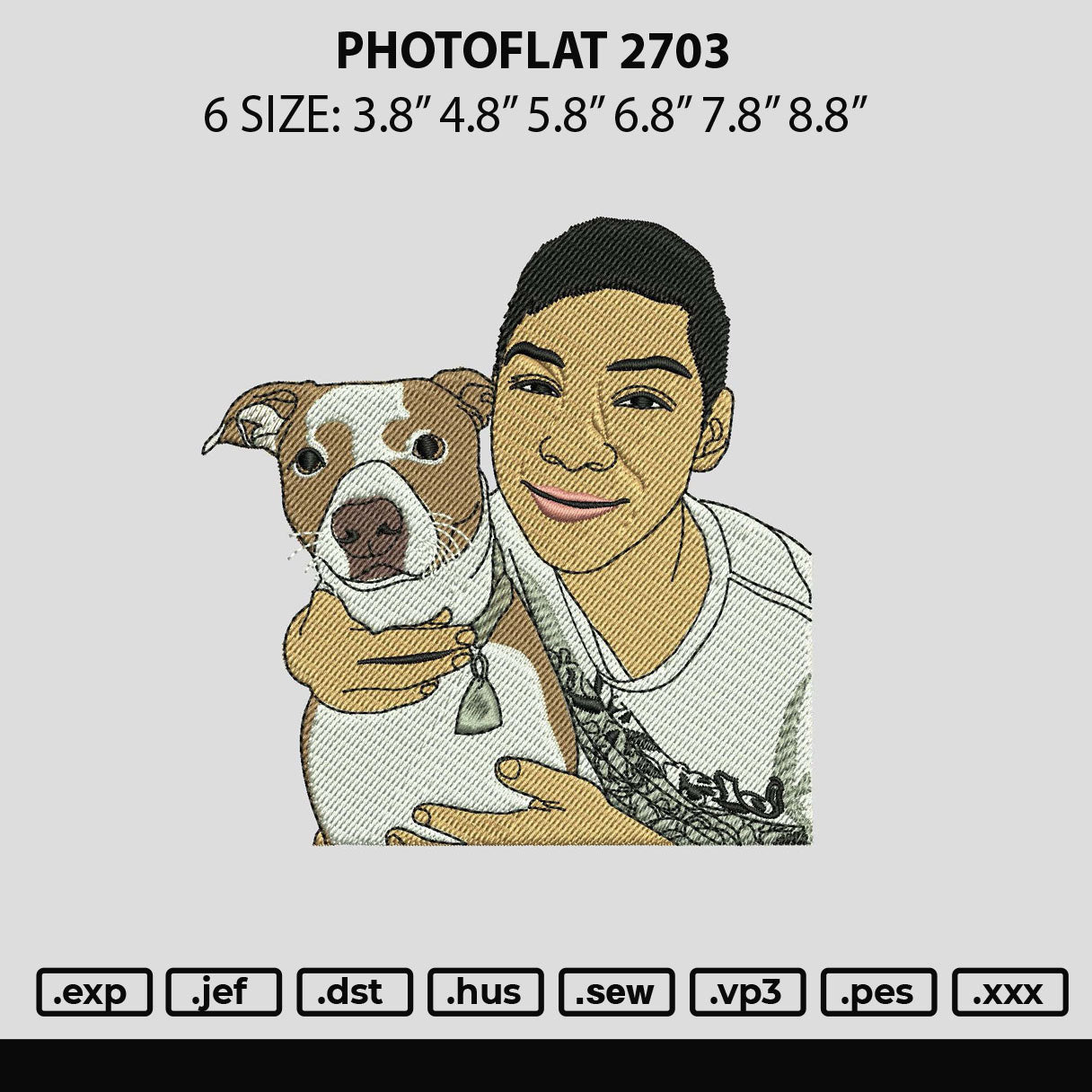 Photoflat 2703 Embroidery File 6 sizes