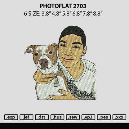 Photoflat 2703 Embroidery File 6 sizes