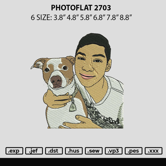 Photoflat 2703 Embroidery File 6 sizes