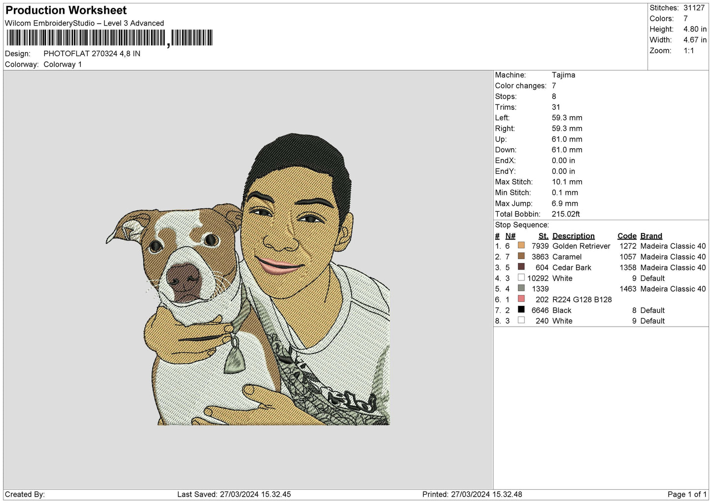 Photoflat 2703 Embroidery File 6 sizes