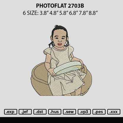 Photoflat 2703b Embroidery File 6 sizes