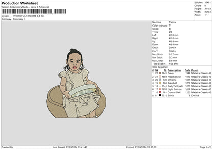 Photoflat 2703b Embroidery File 6 sizes