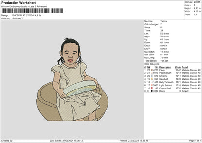 Photoflat 2703b Embroidery File 6 sizes
