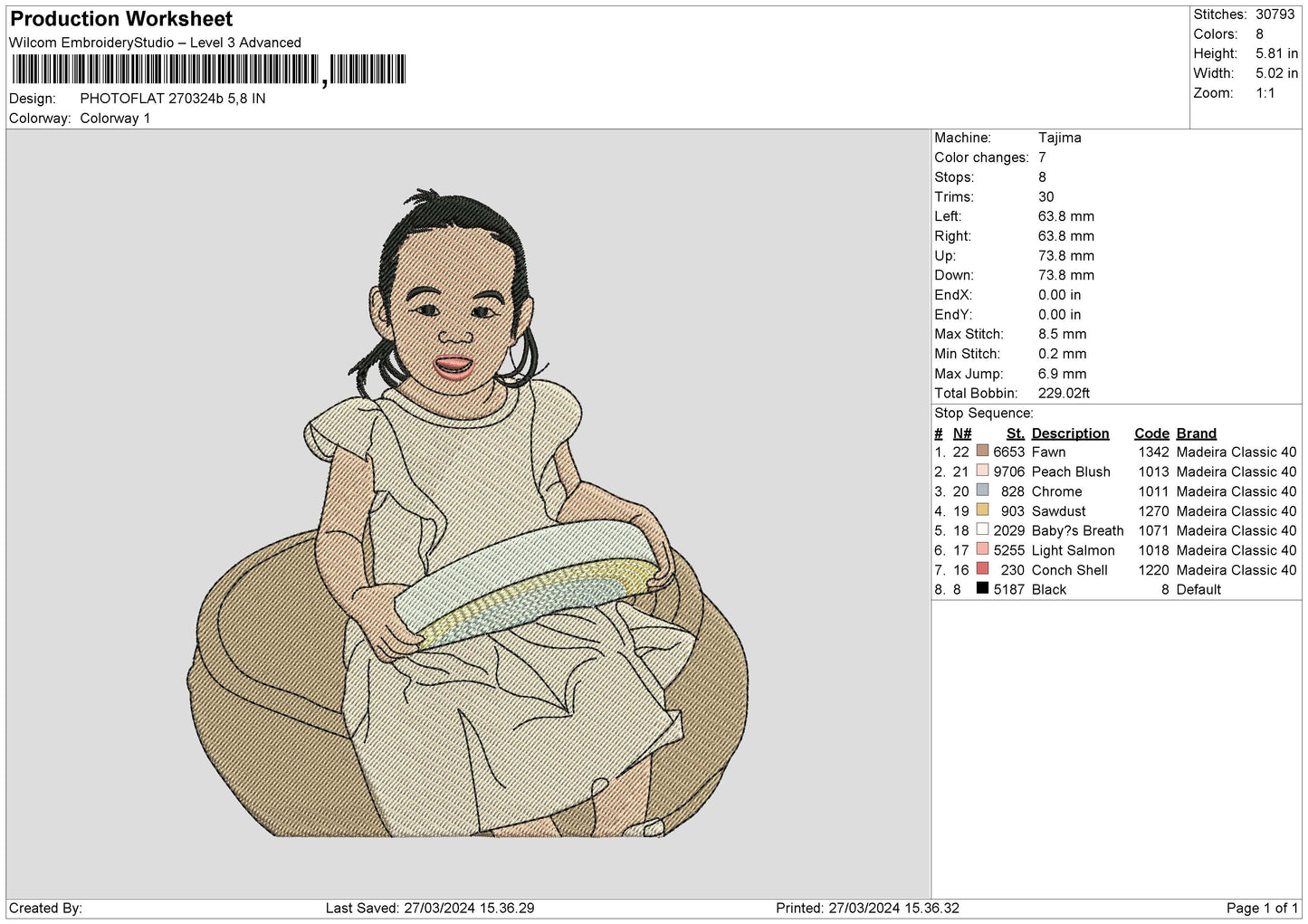 Photoflat 2703b Embroidery File 6 sizes