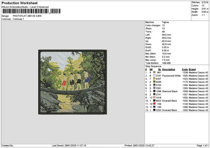 Photoflat 2801 Embroidery File 6 sizes