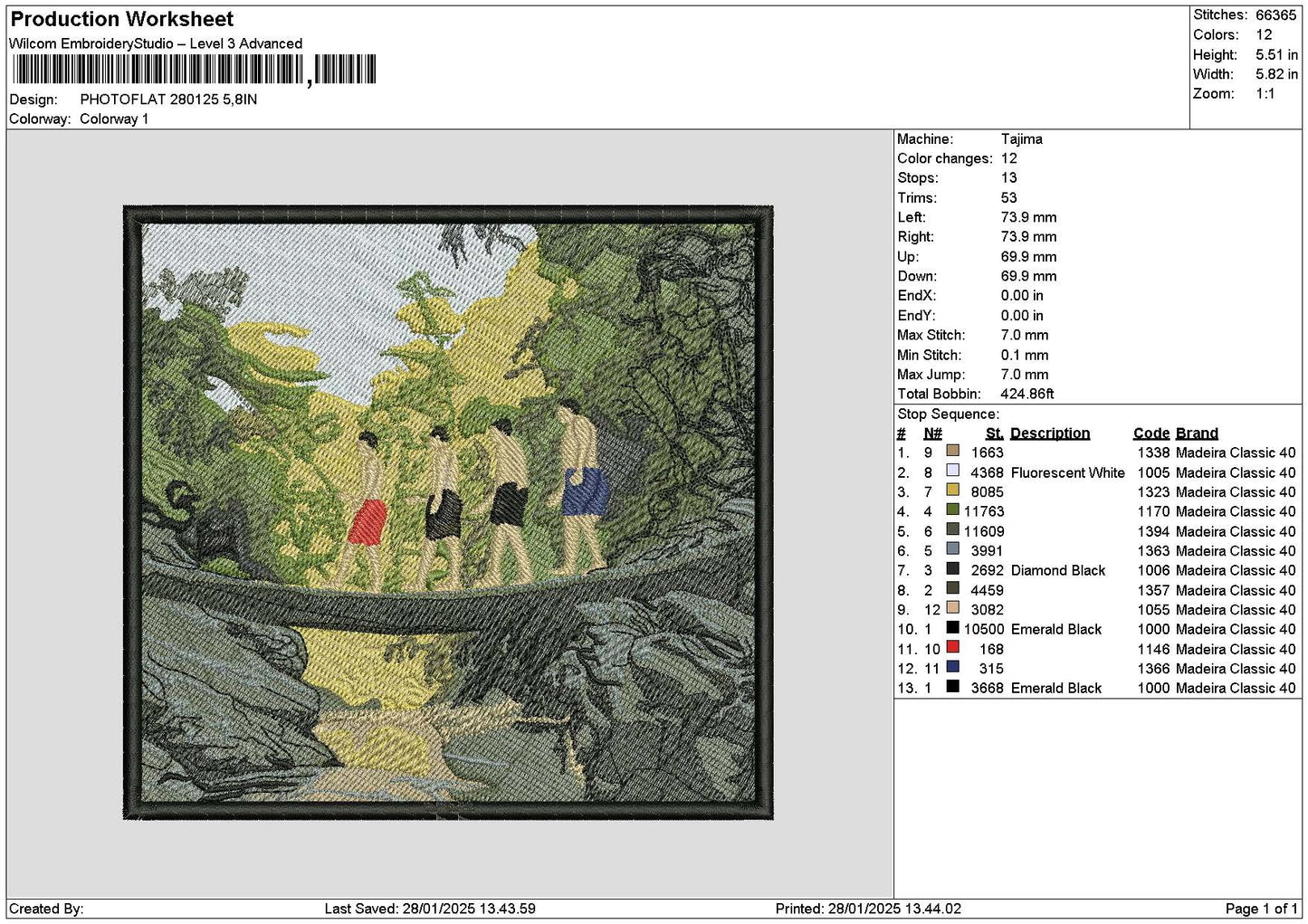 Photoflat 2801 Embroidery File 6 sizes