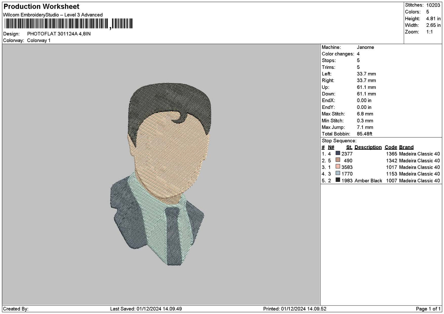 Photoflat 3011a Embroidery File 6 sizes