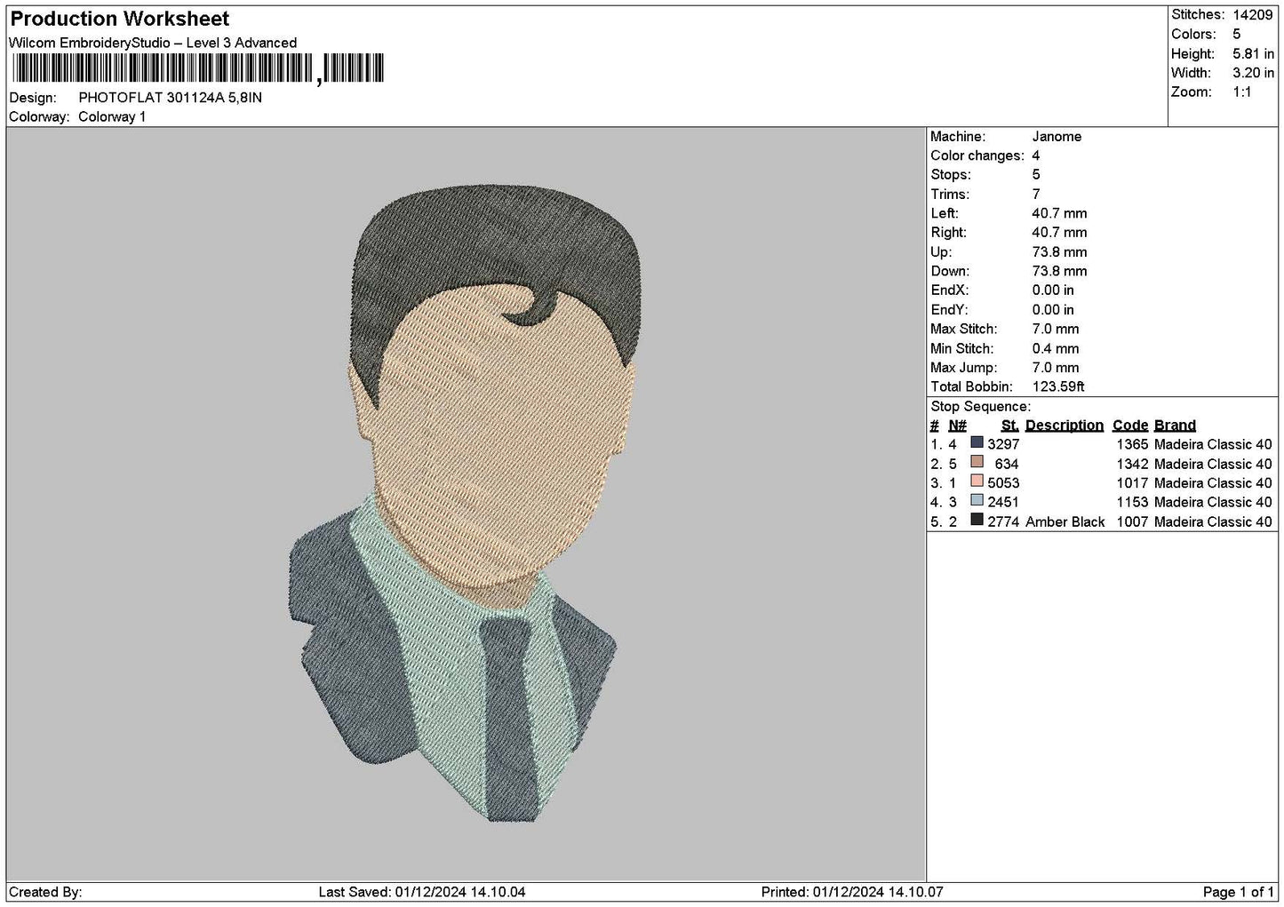 Photoflat 3011a Embroidery File 6 sizes