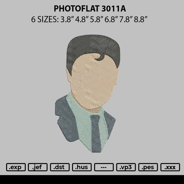 Photoflat 3011a Embroidery File 6 sizes
