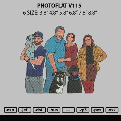 Photoflat V115 Embroidery File 6 sizes
