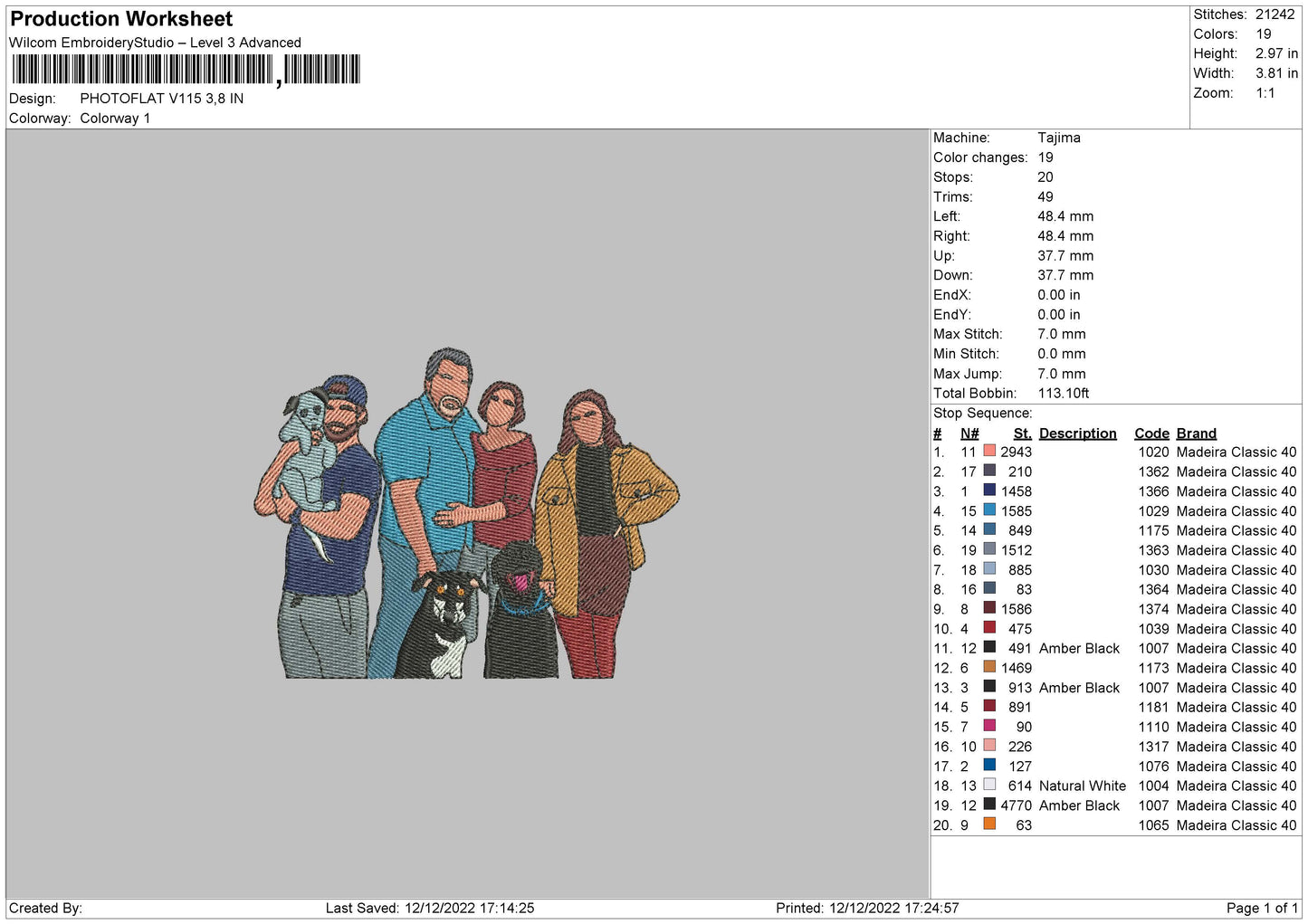 Photoflat V115 Embroidery File 6 sizes