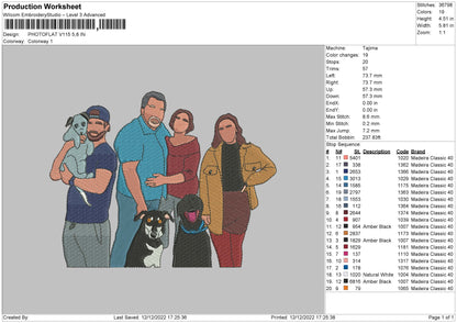 Photoflat V115 Embroidery File 6 sizes