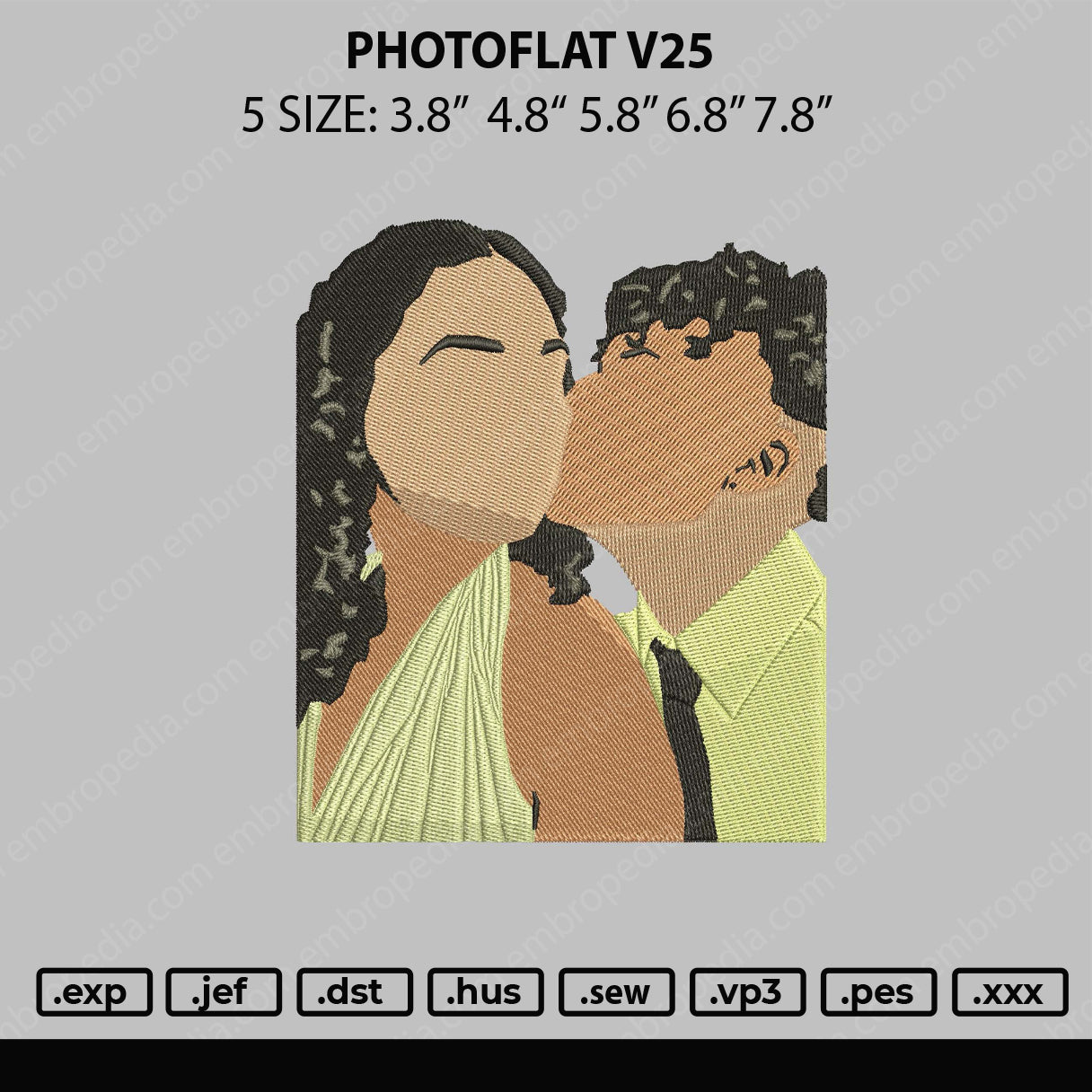 Photofla V25 Embroidery File 5 sizes