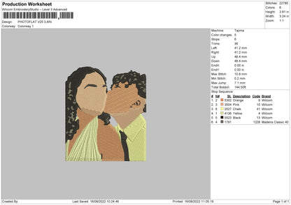Photofla V25 Embroidery File 5 sizes