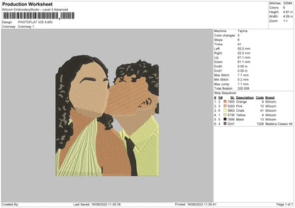 Photofla V25 Embroidery File 5 sizes