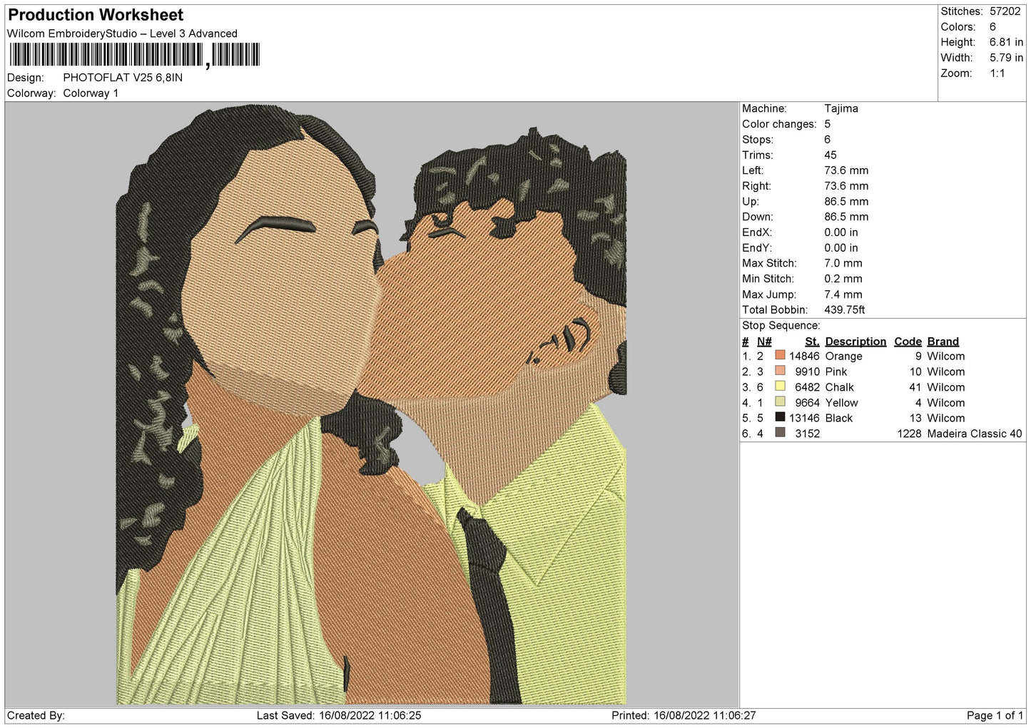Photofla V25 Embroidery File 5 sizes