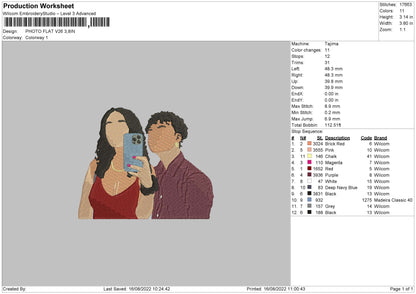 Photoflat V26 Embroidery File 5 sizes