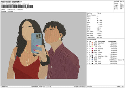 Photoflat V26 Embroidery File 5 sizes