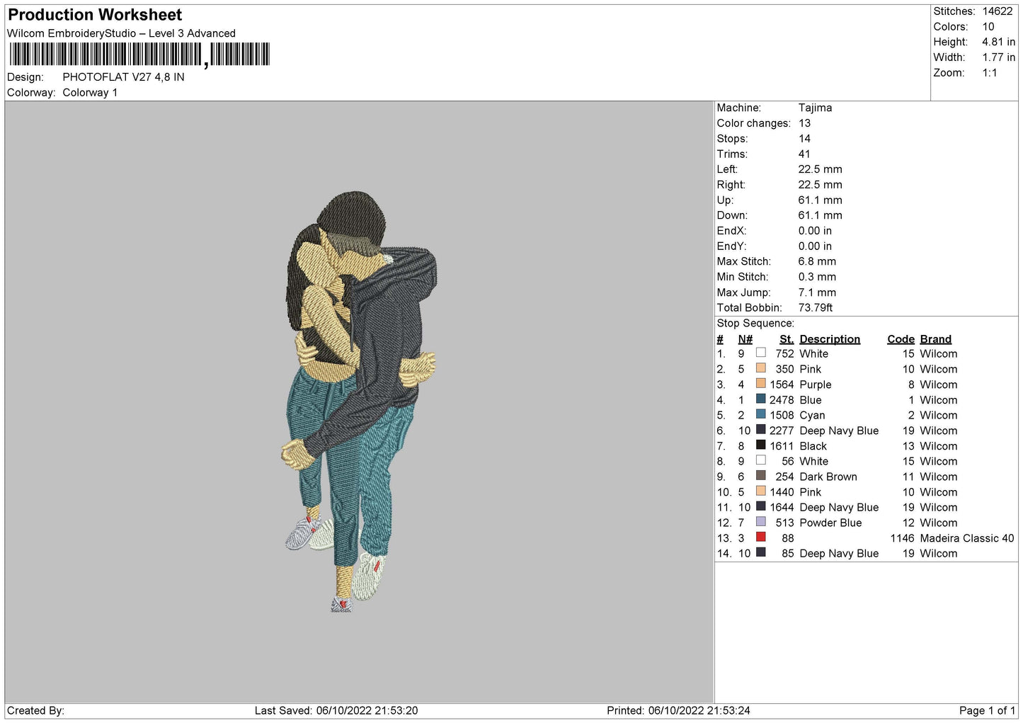 Photoflat V27 Embroidery File 5 sizes