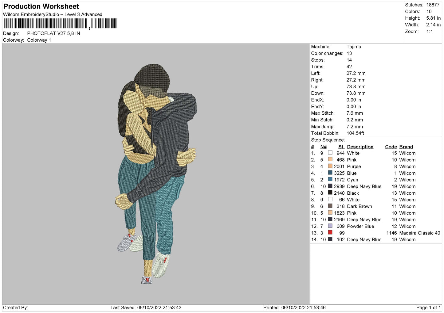 Photoflat V27 Embroidery File 5 sizes