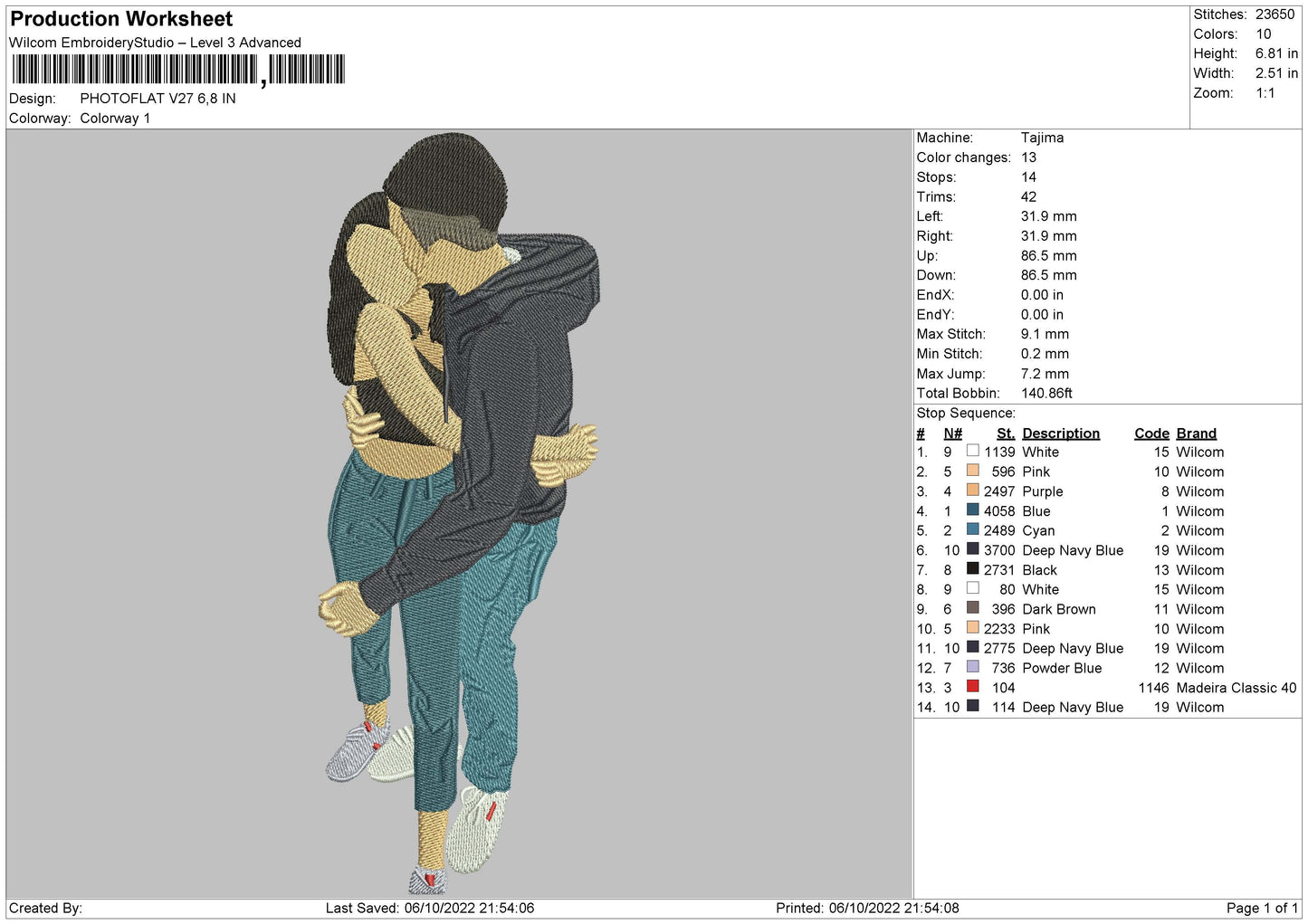 Photoflat V27 Embroidery File 5 sizes