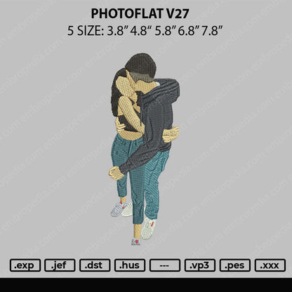 Photoflat V27 Embroidery File 5 sizes