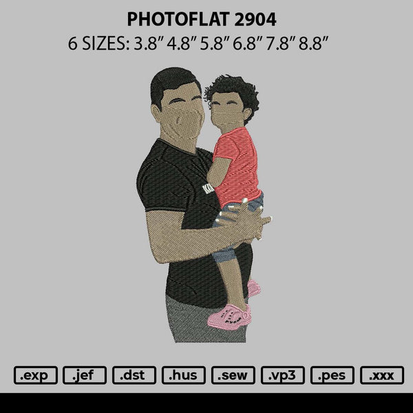 Photoflat 2904 Embroidery File 6 sizes