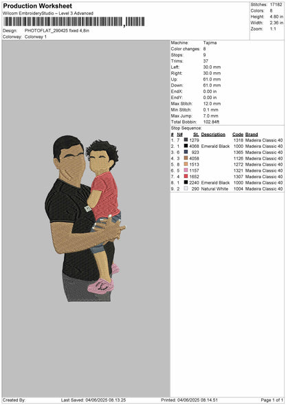 Photoflat 2904 Embroidery File 6 sizes