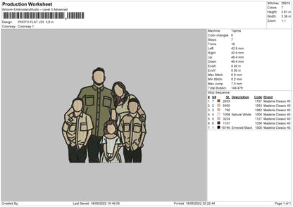 Photo Flat V23 Embroidery File 4 size
