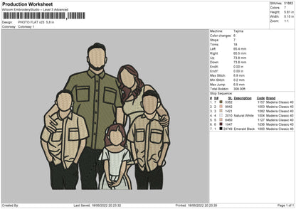 Photo Flat V23 Embroidery File 4 size