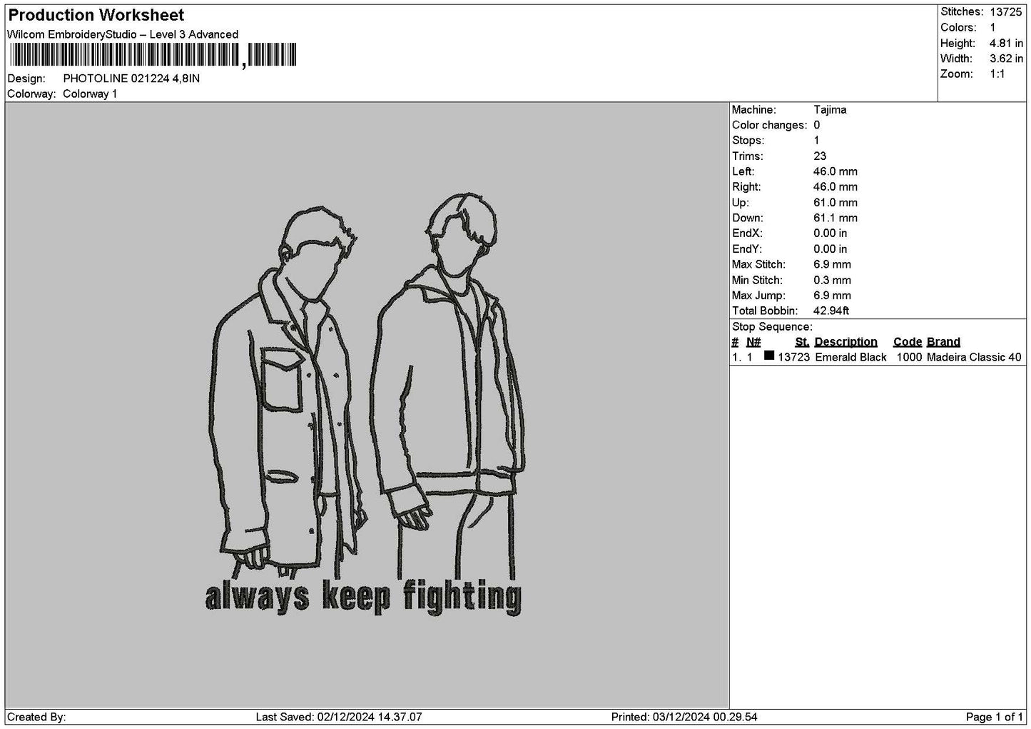 Photoline 0212 Embroidery File 6 sizes