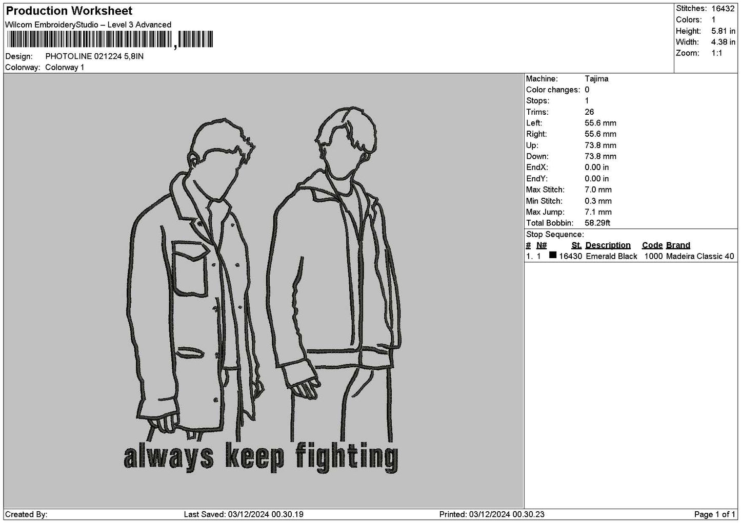 Photoline 0212 Embroidery File 6 sizes