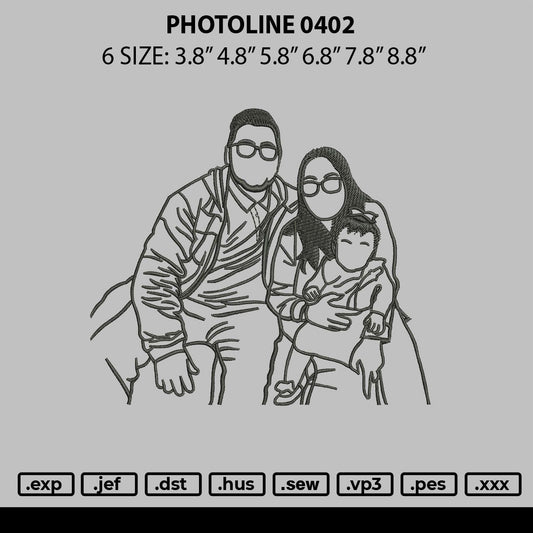Photoline 0402 Embroidery File 6 sizes