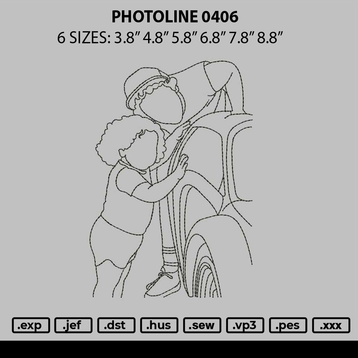 Photoline 0406 Embroidery File 6 sizes