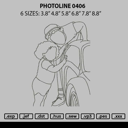 Photoline 0406 Embroidery File 6 sizes