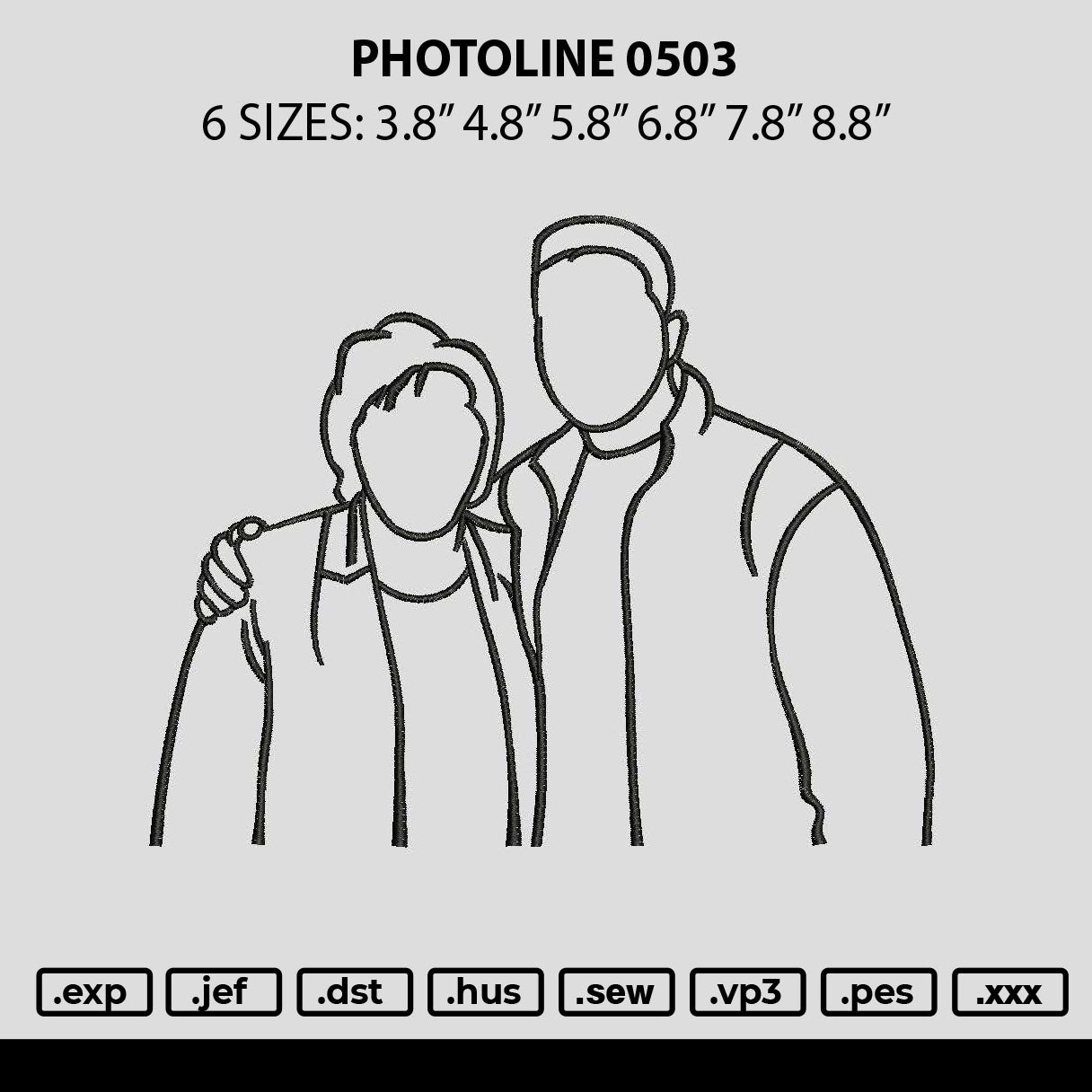 Photoline 0503 Embroidery File 6 sizes