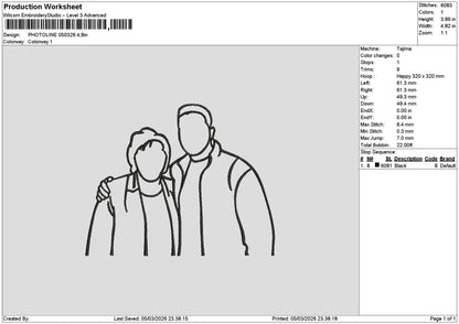 Photoline 0503 Embroidery File 6 sizes