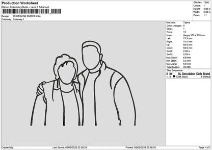 Photoline 0503 Embroidery File 6 sizes