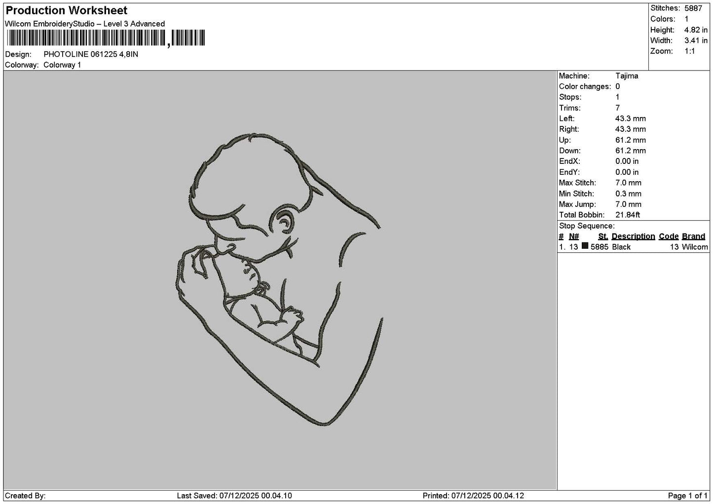 Photoline 0612 Embroidery File 6 sizes