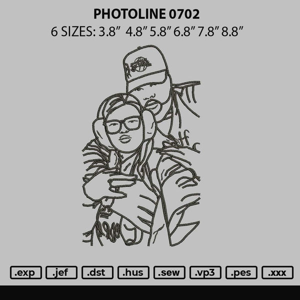 Photoline 0702 Embroidery File 6 sizes
