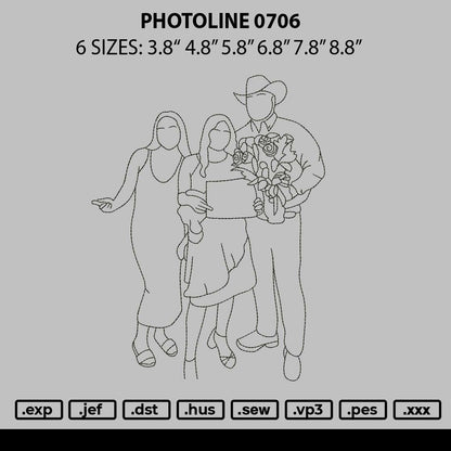 Photoline 0706 Embroidery File 6 sizes
