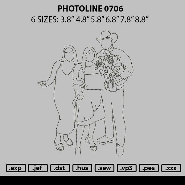 Photoline 0706 Embroidery File 6 sizes