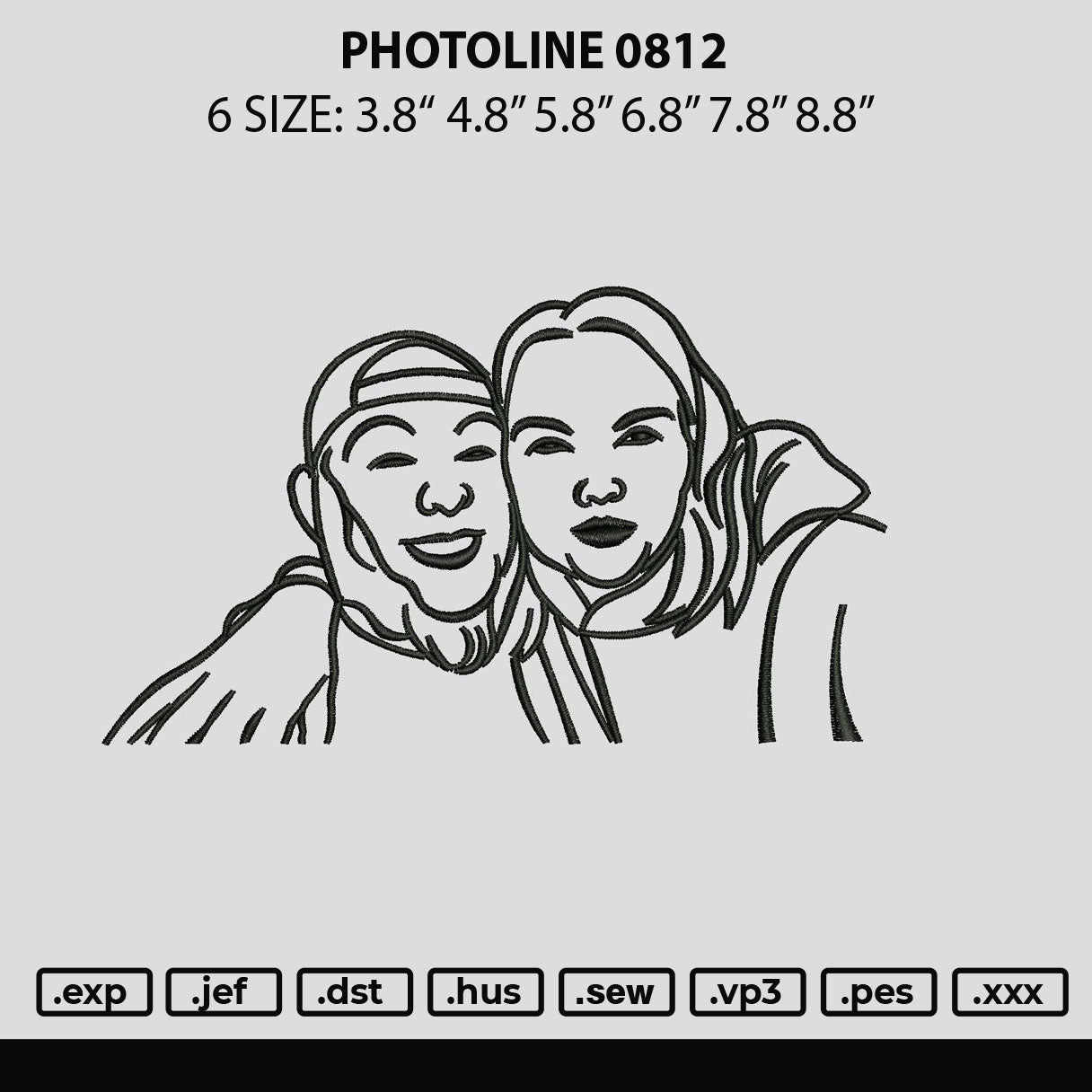 Photoline 0812 Embroidery Fil 6 sizes